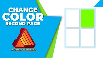 How to change color of second page in affinity publisher