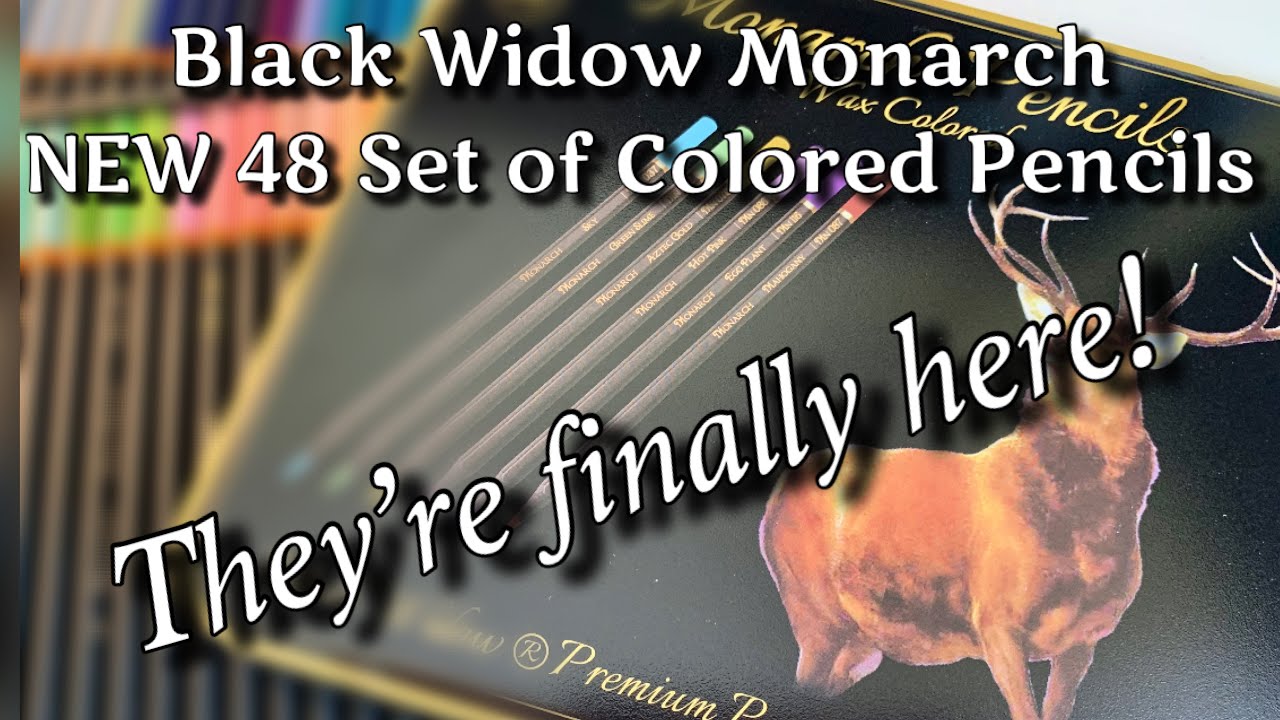  Black Widow Monarch Colored Pencils For Adult Coloring - 48 Coloring  Pencils With Smooth Pigments - Best Color Pencil Set For Adult Coloring  Books And Drawing. : Arts, Crafts & Sewing