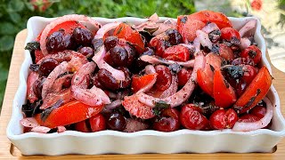 Популярный рецепт вишневого салата в Азербайджане!
