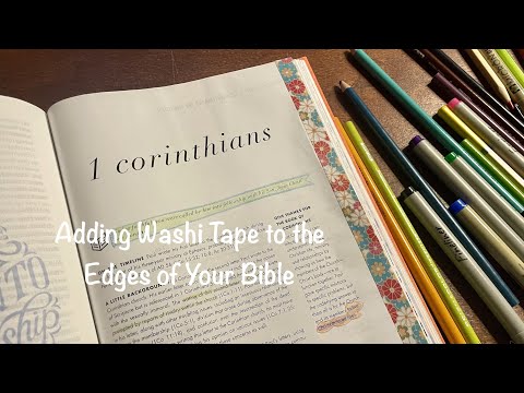 How to add Washi Tape to the edges of your Bible pages 