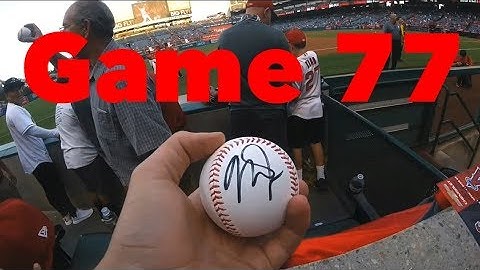 Getting Mike Trouts Autograph at Angel Stadium