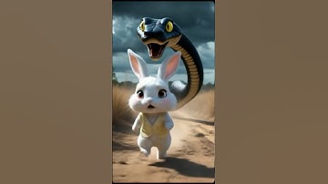 Rabbit Wasn’t Ready for the ghost snake #aishorts #aiart #rabbit