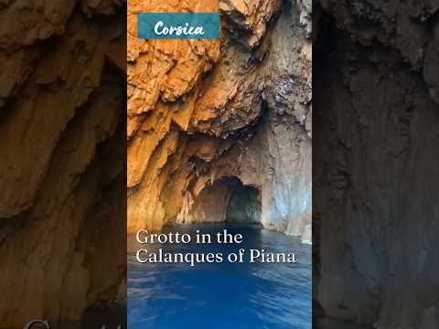 Grotto in the Calanques of Piana, travel in Corsica  #shorts