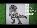 ÇÖP ŞİŞTEN 3 BOYUTLU LAZER KESİM TREX DUVAR SÜSÜ NASIL YAPILIR