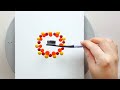 (807) One Large Flower | with Toothbrush | Fluid Acrylic | Painting for beginners | Designer Gemma77