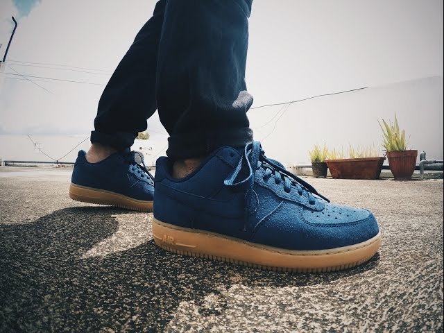 all blue suede air force 1