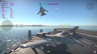 f14 cobra landing on an aircraft carrier