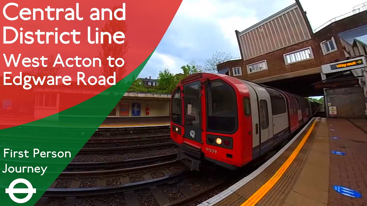 London Underground First Person Journey - West Acton to Edgware Road via Notting Hill Gate