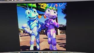 Flik And Princess Atta From A Bugs Life At Disneyland