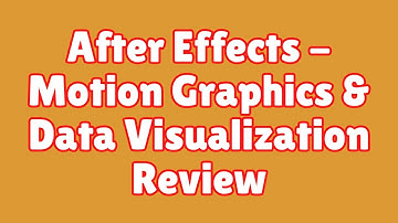 After Effects - Motion Graphics & Data Visualization Review