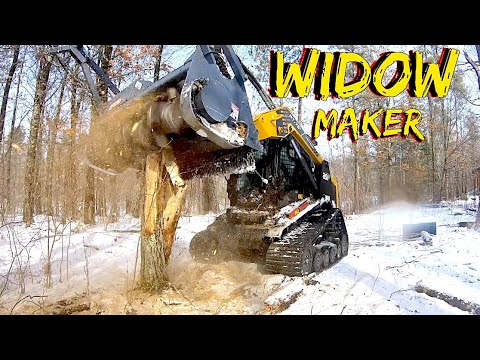 Forestry Mulcher Day2: Clearing hunting land and Shooting lanes - YouTube