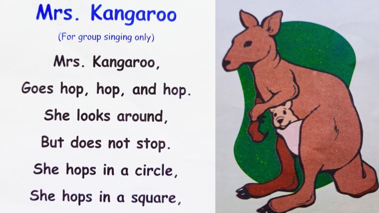 Mrs Kangaroo Nursery Rhymes नर्सरी राइम्स Songs S&D Teacher