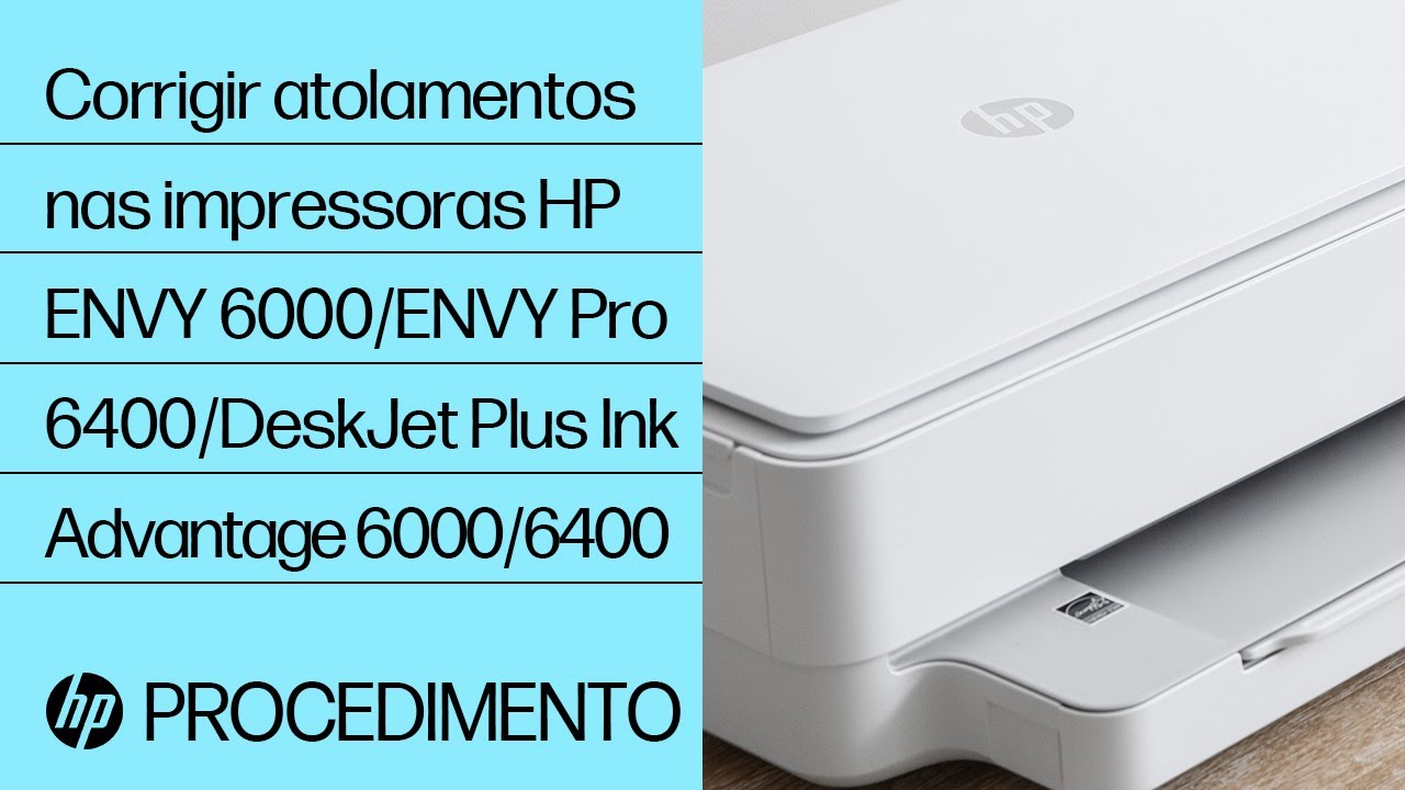 Impressoras HP DeskJet, ENVY 6000, 6400 Erro E4 (atolamento de papel