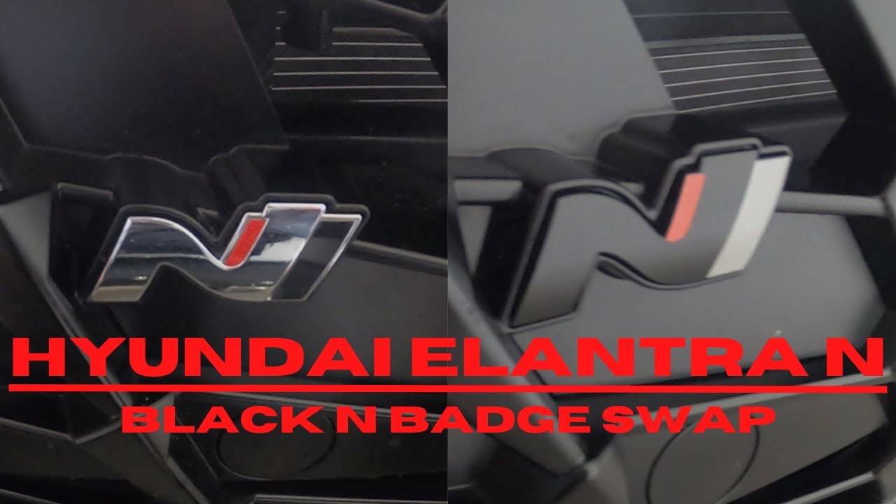 Hyundai Elantra N DCT - Black N Badge Swap - YouTube