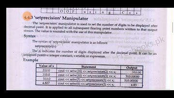 #Setprecision, #Fixed #Showpoint and #Setfill #Manipulators