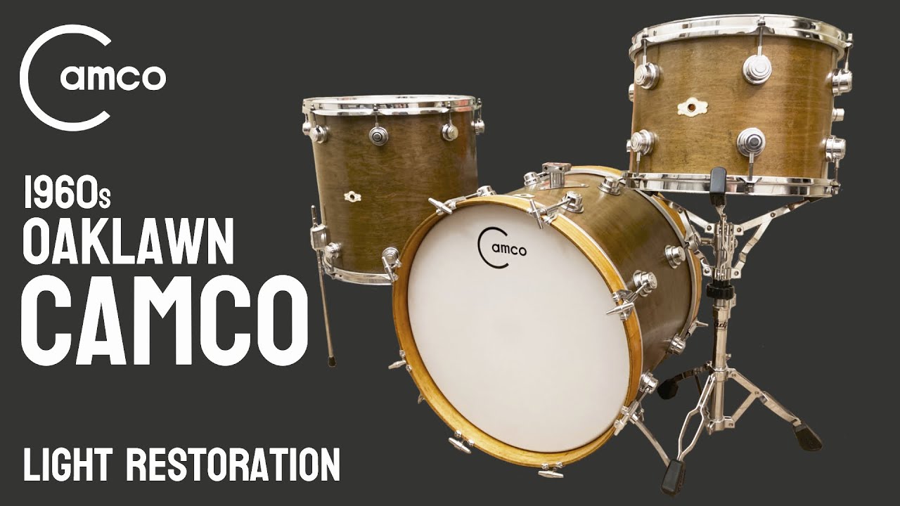 1960s Oaklawn Camco Drum Set - Light Restoration - YouTube