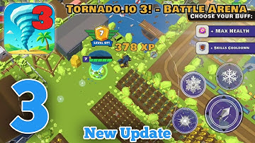 Tornado.io 3 - Battle Arena (New Update: New Missions System) Gameplay Part 3 (iOS, Android)