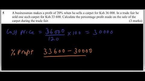 2014 KCSE MATHEMATICS PAPER 1 NO 5