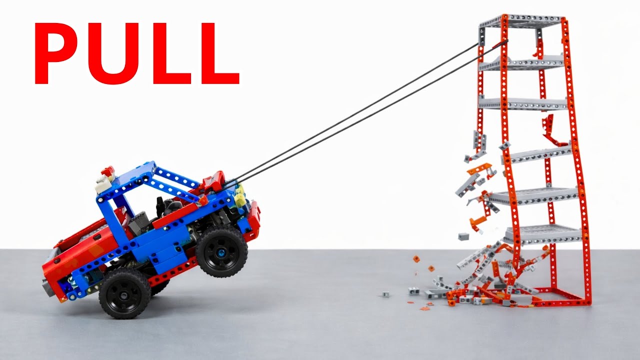 Конкурс LEGO Technic: Сможет ли машинка из LEGO свалить высокую башню? | LEGO Smart