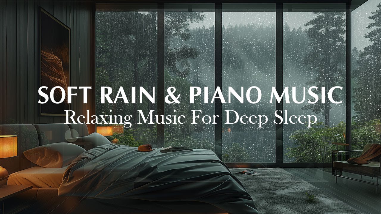 Soft Rain Sounds For Sleeping & Calm Piano Music To Deep Sleep And ...