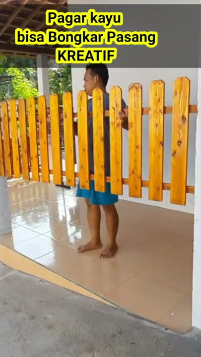 Pagar rumah minimalis dari kayu