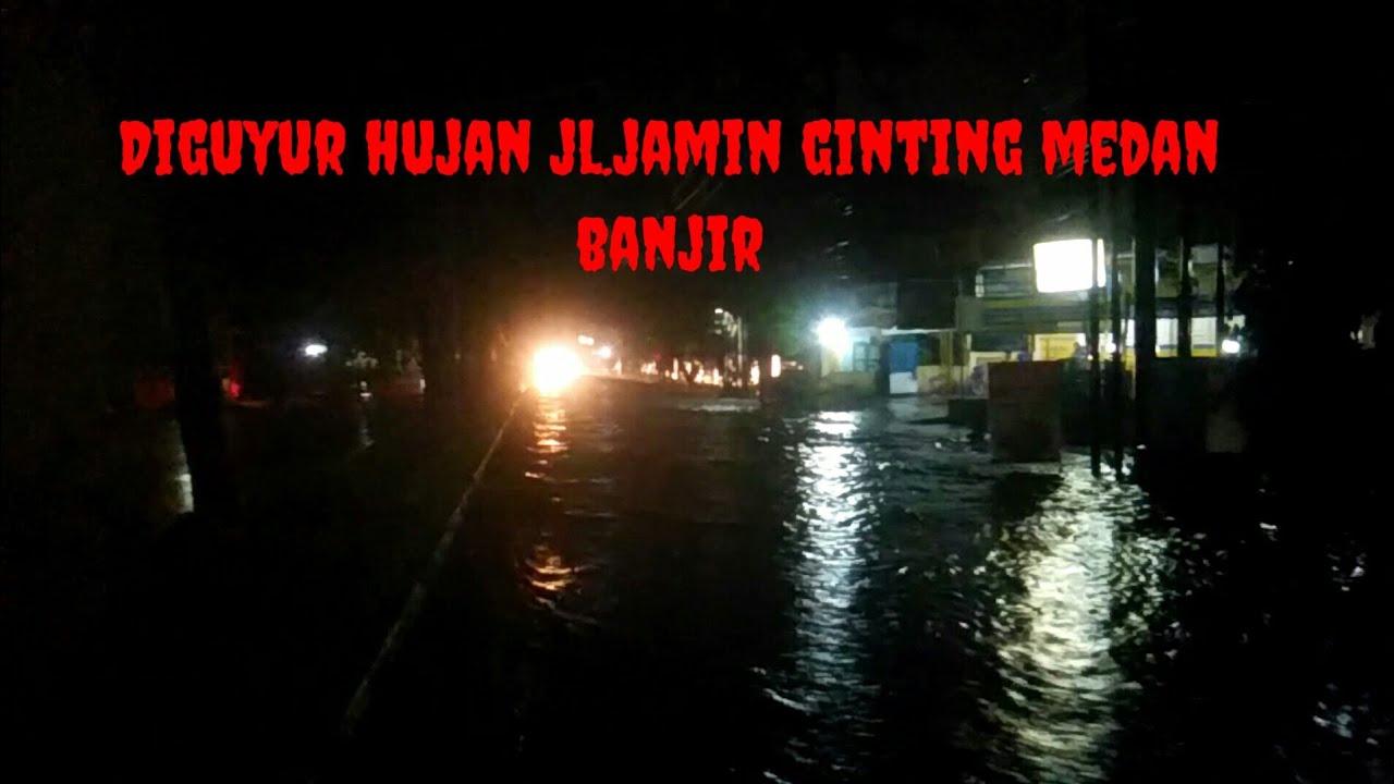 Diguyur hujan deras jl.jamin ginting medan banjir - YouTube