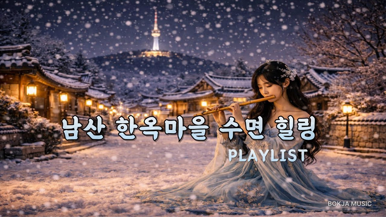 [playlist] 남산 한옥마을 수면 힐링 음악 ❄️｜잠잘 때 듣는 음악, 깊이 쉬는 밤｜복자뮤직마당