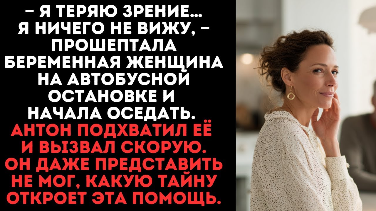 — Я теряю зрение… я ничего не вижу, — прошептала беременная женщина на автобусной остановке и начала
