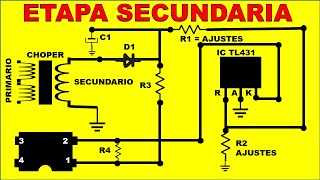 Aprendiendo fuente conmutada  ETAPA SECUNDARIA.