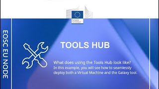 EOSC EU Node Demo: The Tools Hub