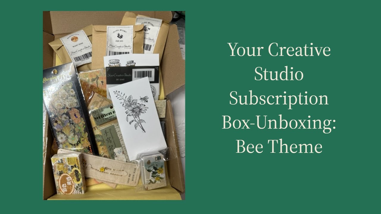 Your Creative Studios Subscription Box-unboxing March Bee Themed 