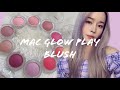 NEW 💗맥신상 수채화발색 / 맥 글로우 플레이 블러쉬 발색리뷰 (진짜예쁨😆) MAC GLOW PLAY BLUSH REAL SWATCHES