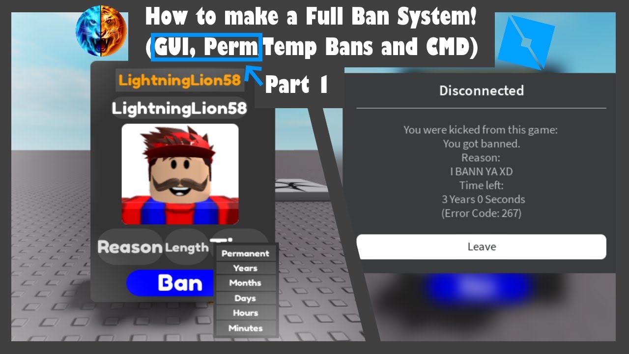 How To Make A Ban System Permanent On Roblox Part 1 Youtube - roblox working ban script