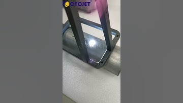 How to DIY info on steel pipe  by CYCJET New Type M20 Handheld Laser Marking Machine