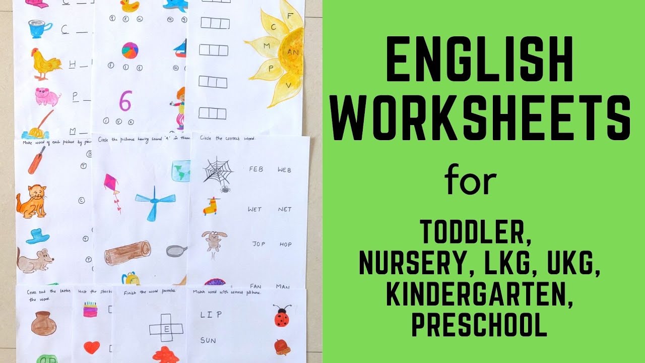 daily practice english worksheets for toddler nursery lkg ukg kindergarten preschool 4 youtube
