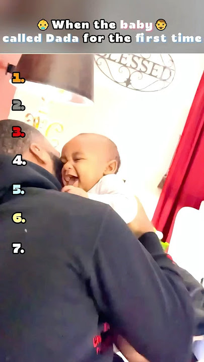When the baby called 'Daddy' for the first time#baby #cute #Dada #love #funny
