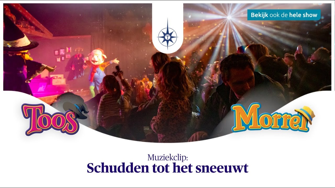 Muziekclip: Schudden tot het sneeuwt 🎶 - Toos & Morrel laten het sneeuwen | Attractiepark Toverland