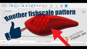 Design another simple fishscale pattern for your fishing lures with Fusion360