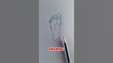 How to Sketch a Perfect Footprint with Simple Techniques #art #foryou #shorts #drawing #satisfying