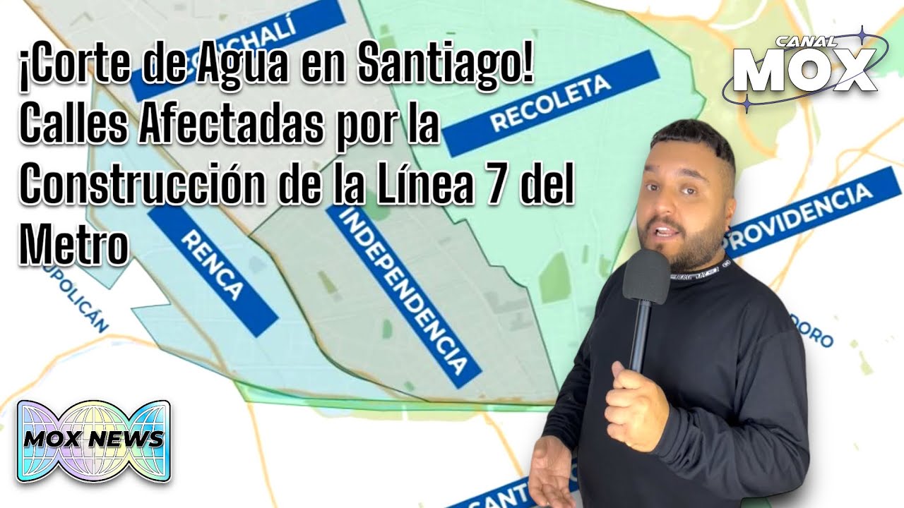 ¡Importante Corte de Agua en Santiago! Calles Afectadas por la Construcción de la Línea 7 del Metro