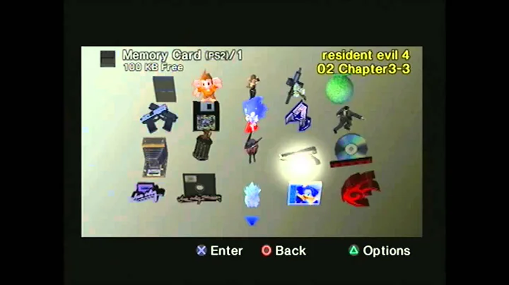 playstation 2 memory card saved data icons