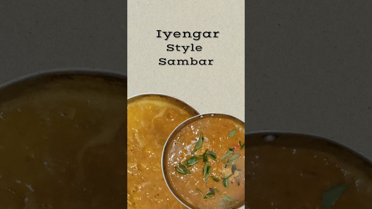 how to make Iyengar style Sambar | Iyengar style Sambar recipe 🤤