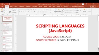 Scripting Languages Lecture 6 JavaScript 2025