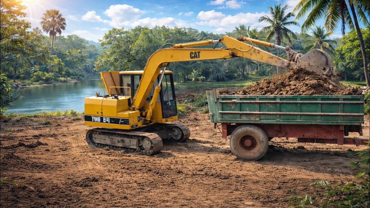 Real Excavator Loading Dump Truck | Heavy Equipment Job Site USA | CAT New Video 2026 