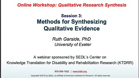 Methods for synthesizing qualitative evidence