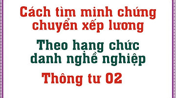 Các minh chứng chuyển xếp lương theo chức danh nghề nghiệp theo thông tư 02