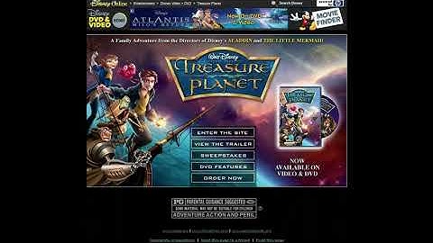 Treasure Planet Flash Website in 2003
