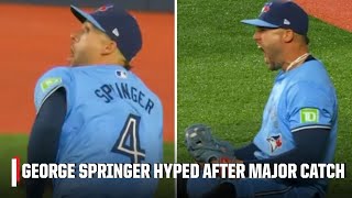 George Springer is BEYOND FIRED UP after CATCH-OF-THE-YEAR candidate 🔥 | ESPN MLB