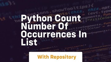 python count number of occurrences in list