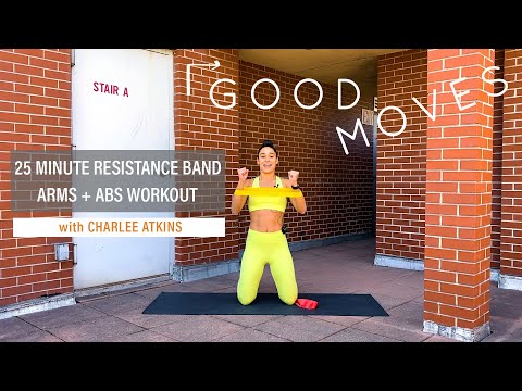 25 Minute Resistance Band Arms and Abs Workout | Good Moves | Well+Good